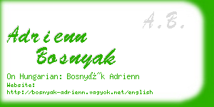 adrienn bosnyak business card